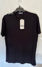 T-shirt Zara nera a costine