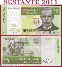 MALAWI - 5 KWACHA 1.7. 1997