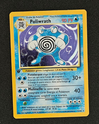 Carta pokemon poliwrath 102 - carta,
