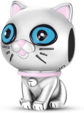 Ciondolo gattino vero argento