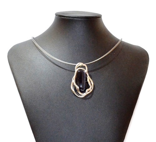 Necklace cats eye black - eye,