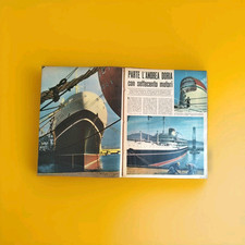 ANDREA DORIA  TRANSATLANTICO VIAGGIO INAUGURALE ANNO 1953 '50 ARTICOLO CLIPPING