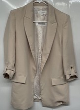 Blazer Zara con maniche arrotolate risvolto colletto spalline donna XS