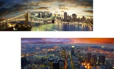 Quadro da Parete oleografico new york con 13 led 75 x 25 cm 2 Modelli