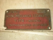 Targa metalmeccanica lucana - targa,