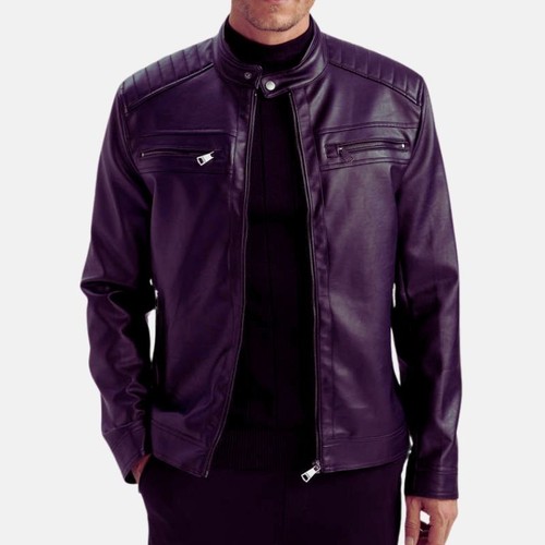 Giacca biker uomo elegante