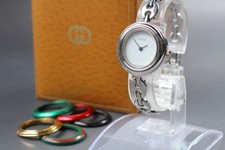 [Quasi Come Nuovo] Gucci Change Lunetta Argento 6 Colori 11/12.2L Orologio Donna Qtz GIAPPONE