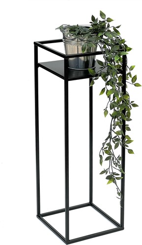 Sgabello fiori metallo nero