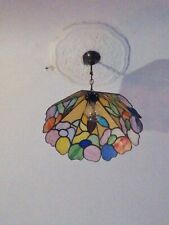 Lampadario a sospensione in VETRO Tiffany, fatto a mano colorato