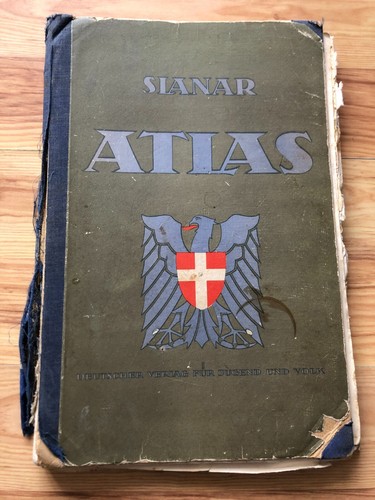 Vintage slanar atlas - atlas, deutscher