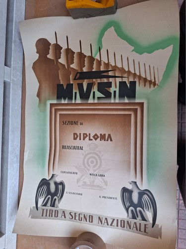 Diploma bianco milizia - diploma,