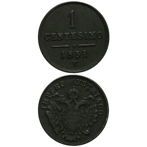 Lombardo veneto centesimo - lombardo, 1