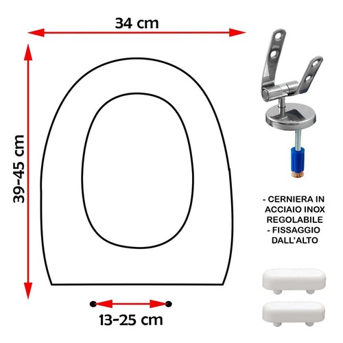 Sedile copriwater compatibile - sedile,