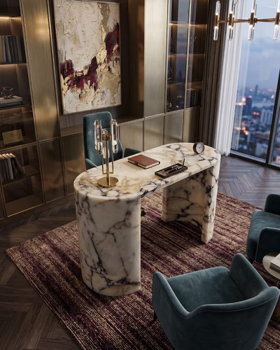 Scrivania design calacatta - scrivania,
