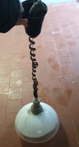 Lampadario saliscendi vintage - lampadario,