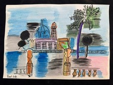 RAOUL DUFY disegno e quadro su
