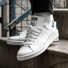 Adidas Stan Smith Uomo Bianco Blue vera pelle scarpe ginnastica tennis comode