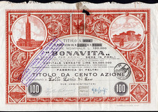 Certificato azionario Società