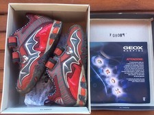Scarpe Sneakers Bambino Geox Con Luci Tg 22 Usate Grigio/rosso