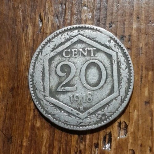 Centesimi lira anno 1918 - 20,