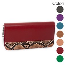 Portafoglio donna grande animalier xl scomparti per carte di credito portamonete