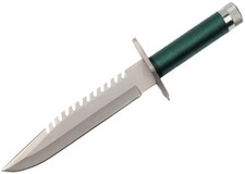Coltello Rambo a Lama Fissa da Caccia e Pesca con Kit di Sopravvivenza Emergenza