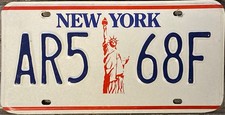 TARGA Americana ORIGINALE auto NEW YORK Statua LIBERTA' NYC USA INTROVABILE !!!!