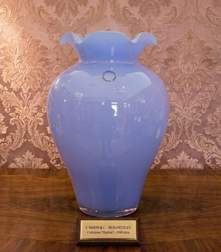 Grande vaso vetro opalino - vaso,