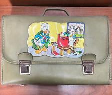 CARTELLA SCUOLA VINTAGE VERDE PAPERINO WALT DISNEY CM 39 X 25 ANNI 60