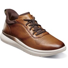 Florsheim Flotta Cognac Maglia Elastico Pizzo Tinta Unita Punta Casual Sneaker (