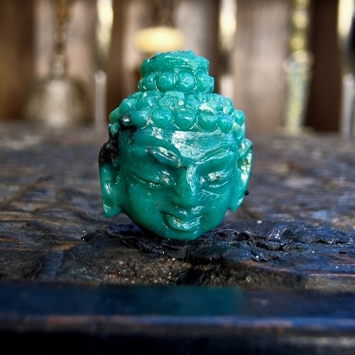 Tibetan turquoise buddha head - tibetan,