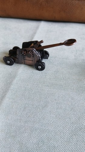 Metal roman catapult figurine - roman,
