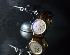 BREITLING MONTBRILLANT NAVITIMER AUTOMATIC 18K SOLID GOLD CHRONOGRAPH DATE 38MM