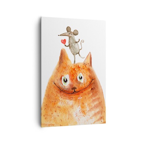 Quadro tela 80x120cm gatto - tela,