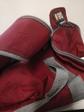 Q8 benzina valigia a borsa da viaggio bordeaux vintage anni 80 CM. 45x30