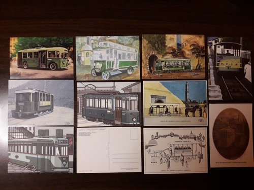 Cartoline autobus tram storia - cartoline,