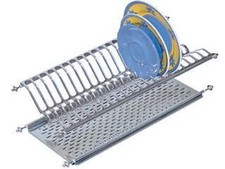 SCOLAPIATTI PER PENSILI DA CUCINA CON VASCHETTA IN ACCIAIO INOX CM. 86