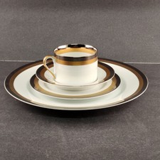 Fitz & Floyd Platine d'Or China Components cerchio tondo platino e oro FF110 1981