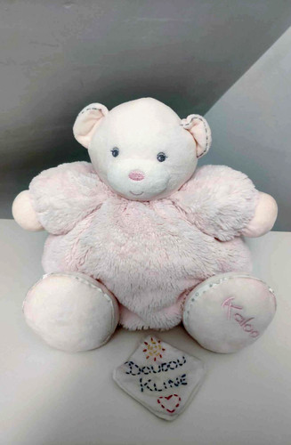 Peluche doudou ours boule - ours, rose