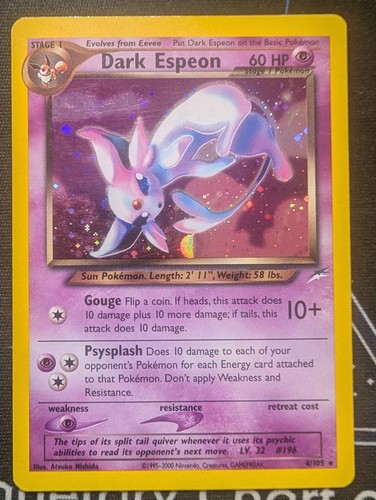 Pokémon tcg dark espeon - dark, 4/105