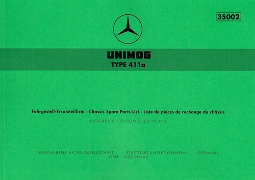 Unimog ersatzteilliste 411a - u,