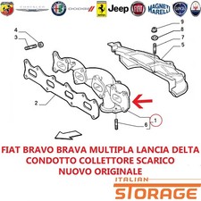 FIAT BRAVO BRAVA MULTIPLA DELTA CONDOTTO COLLETTORE SCARICO ORIGINALE 46514881