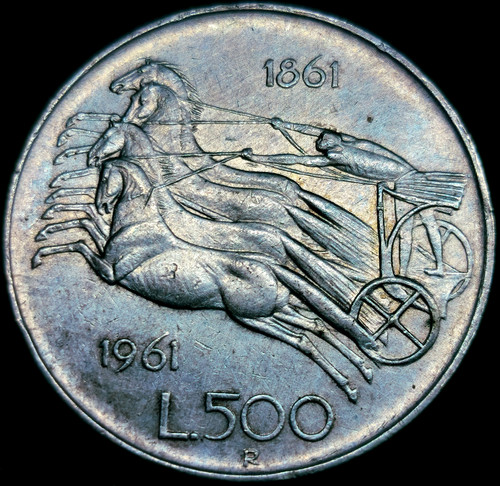 500 lire 1961 rome - lire,