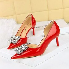 Decolte Rosso Fuoco Con Tacco