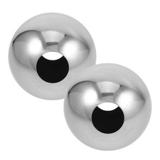  2pcs Sfera da Giardino in Acciaio Inox con Foro Sfera Cava Riflettente Specchio Lucidato