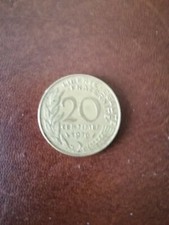 moneta da 20 centesimi francesi del 1976 tenuti bene