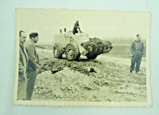 FOTO VINTAGE ruspa caterpillar 1960 movimento terra bulldozer scarpe fotografia