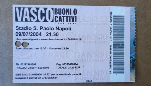 Biglietto concerto vasco - biglietto,