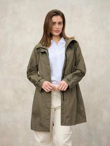 Blauer impermeabile donna