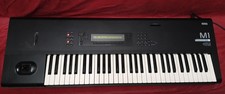 Korg M1 1989 BLACK 76 KEYS SYNTH SERVICED All Work perfect buttons keys Lcd 220V